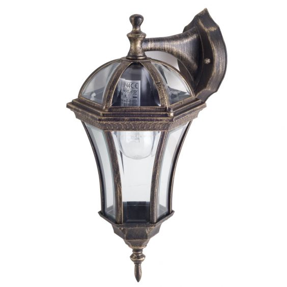 Applique Extérieure Descendante 100W E27 Fonte Noir Brossé
