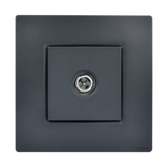 Prise TV Murale Simple Type F Anthracite NOANE