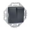 Interrupteur Volet Roulant 10A Anthracite NOANE