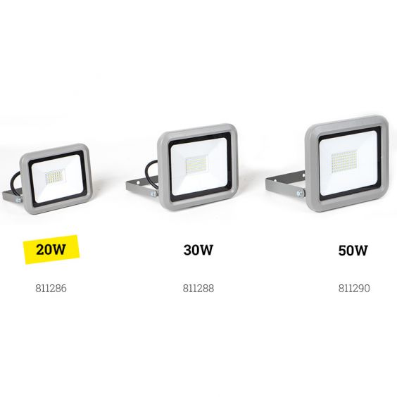 Projecteur LED Extérieur Extra Plat 20W Gris CREALYS