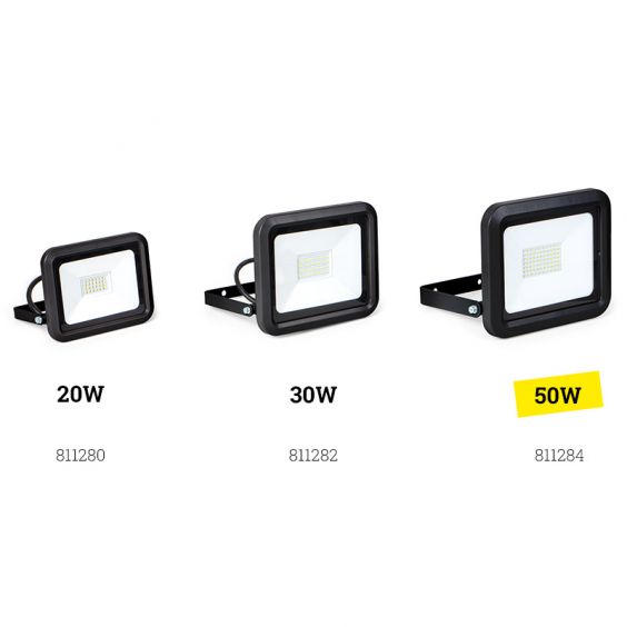 Projecteur LED Extérieur Extra Plat 50W Noir CREALYS