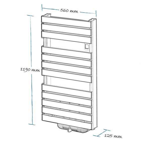 Radiateur Sèche Serviette Electrique 700W Fil Chauffant + Soufflerie 800W ATENZA