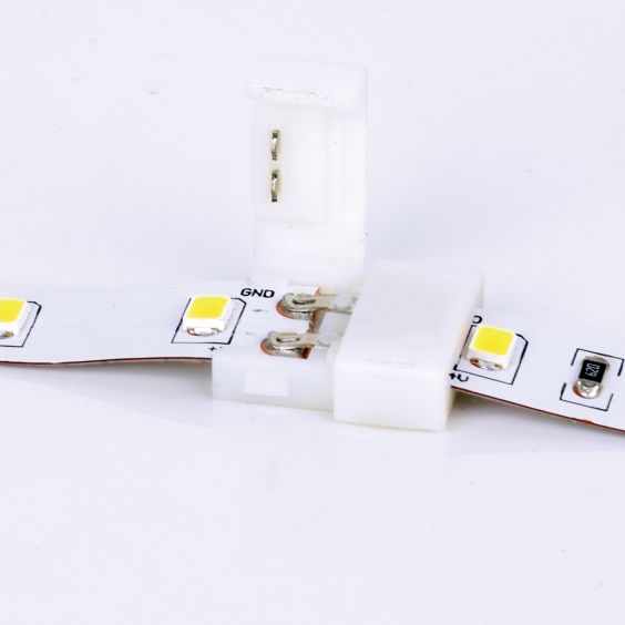 2 connecteurs droits 8mm pour ruban LED