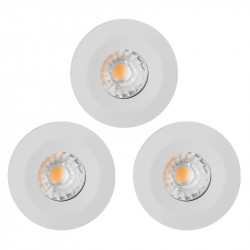 Lot de 3 Spots à encastrer LED COB salle de bain 10W  étanche IP65 blanc