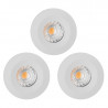 Lot de 3 Spots à encastrer LED COB salle de bain 10W  étanche IP65 blanc