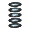 Lot de 5 spots encastrés ronds orientables TBT 12 V 35W