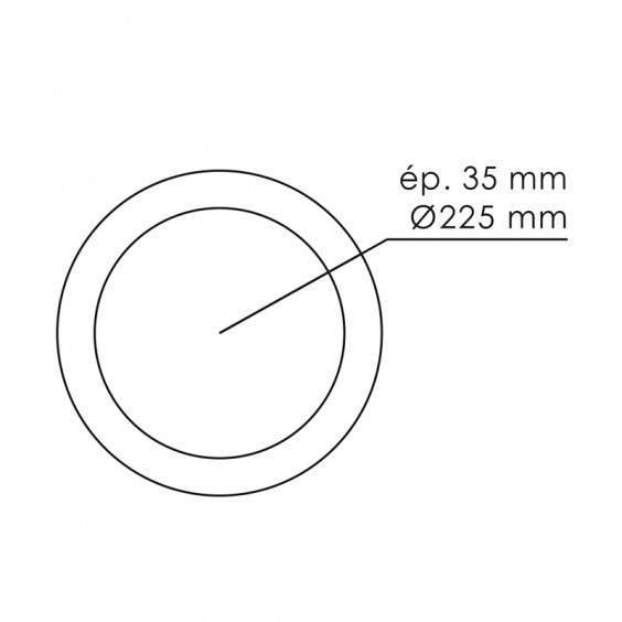 Lot de 3 spots en saillie downlight rond à LED 18W