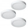 Lot de 3 spots en saillie downlight rond à LED 18W