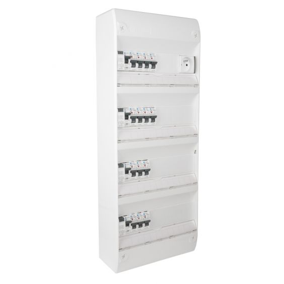 Tableau Equipé Cablé 4 Rangées NF 4ID + 14 Disjoncteurs Auto 4.5kA