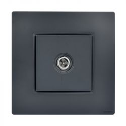 Prise TV Murale Simple Type F Anthracite NOANE
