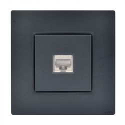 Prise RJ45 Murale Cat. 6 Simple Anthracite NOANE