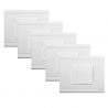 Lot de 5 Interrupteurs Poussoirs Blancs Complets NORVIKA