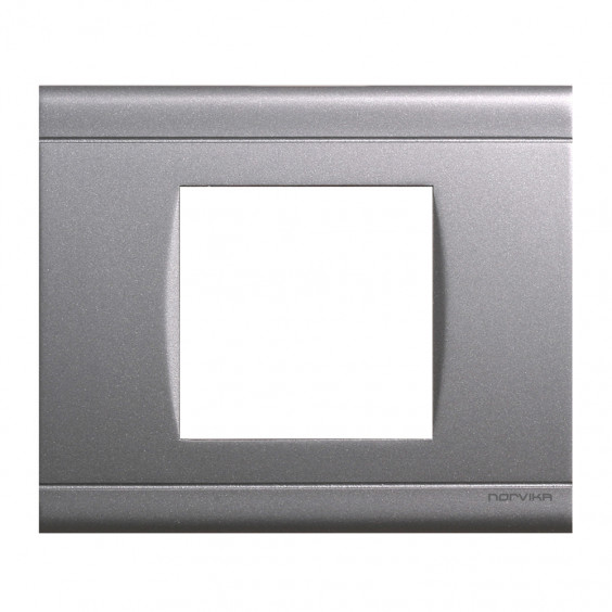Lot de 5 Interrupteurs Double Va et vient Gris Alu Complets NORVIKA