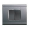 Interrupteur Double Va et vient Gris Anthracite Complet NORVIKA
