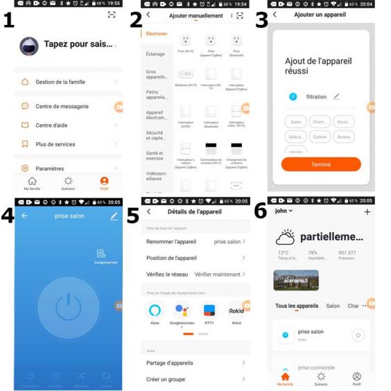 Module Relai Bipolaire Connecté 230V 16A - Liaison Wifi - Activation via un Smartphone