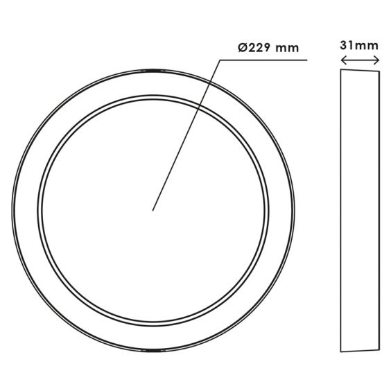 Spot en saillie downlight rond à LED 18W