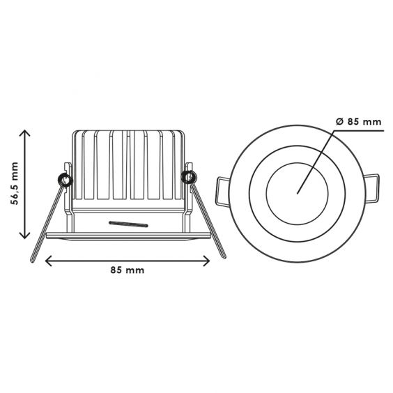Spot à encastrer LED COB salle de bain 10W  étanche IP65 blanc