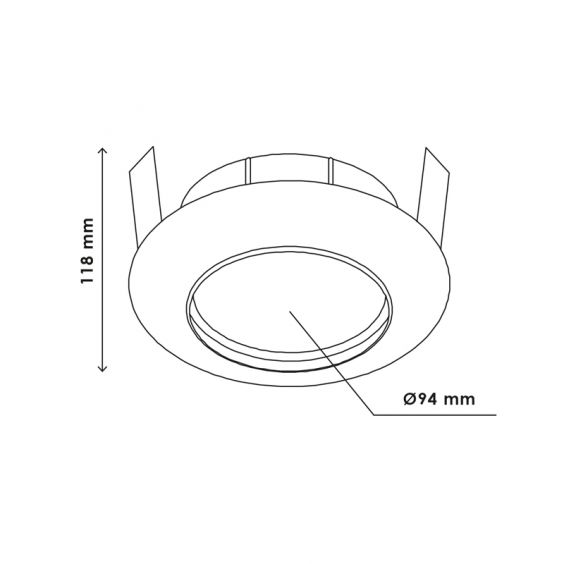 Spot encastré orientable rond blanc
