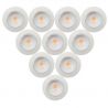 Lot de 10 Spots à encastrer Orientables Variables 7W LED COB Blanc CREALYS