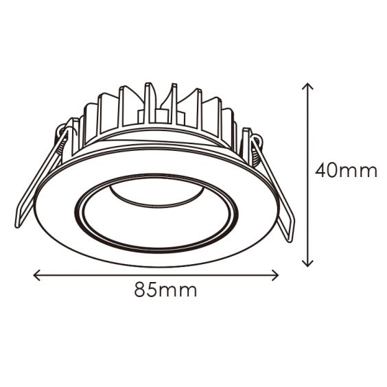 Spot à encastrer Orientable Variable 7W LED COB Noir CREALYS