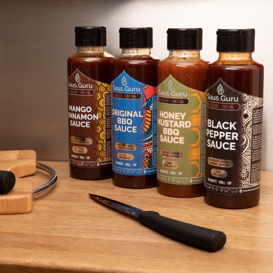Pack Barbecue Gaz 5 Brûleurs Plancha/Grill/Latéral, Ustentiles, Brochettes et Sauces ROSTER