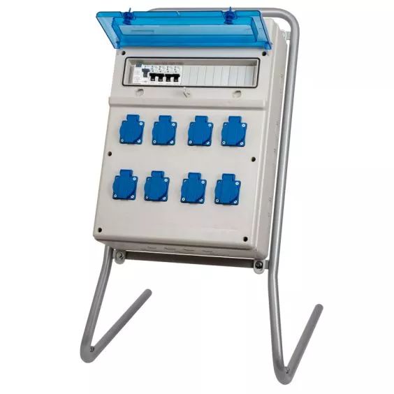 Coffret Électrique Étanche de 8 Prises Monophasés 16A – 230V + Support Inclus NALTO
