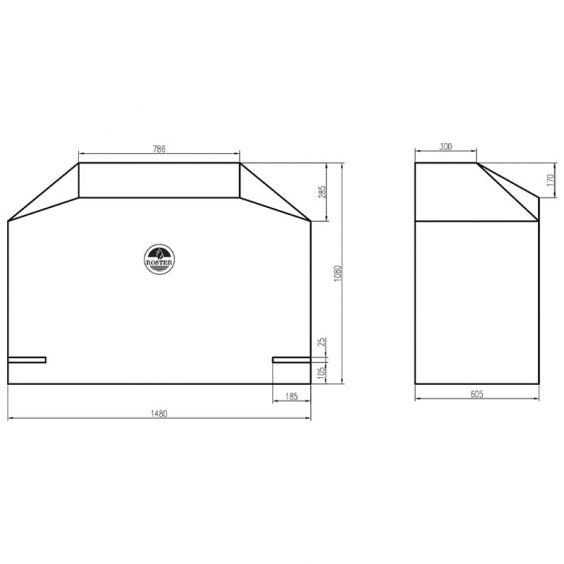 Pack Barbecue Gaz 5 Brûleurs Plancha/Grill/Latéral + Housse de protection imperméable ROSTER