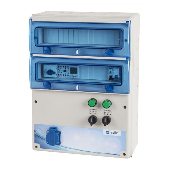 Coffret Electrique Piscine Filtration - Horloge  électronique - Protection Électrique Pompe à Chaleur avec raccordement sur une