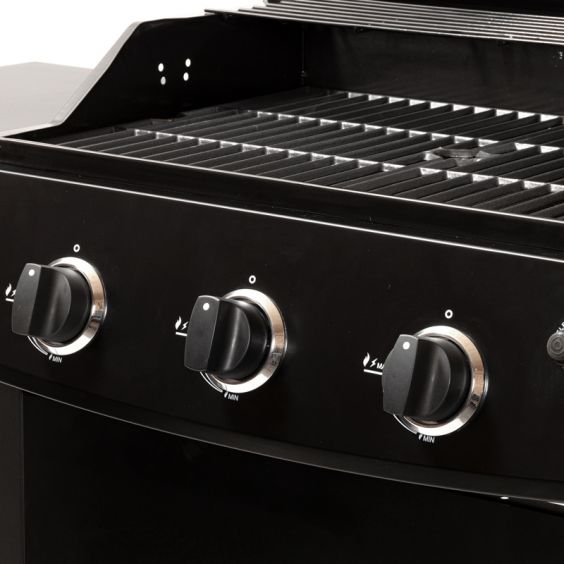 Barbecue Gaz 4 Brûleurs dont 1 Latéral - 1/2 Grill - 1/2 Plancha ROSTER