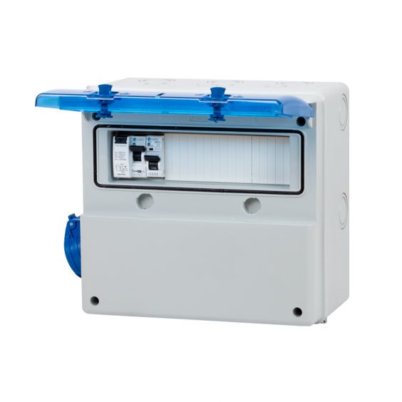 Coffret de camping avec 1 prise CEE 10A + protection électrique incluse