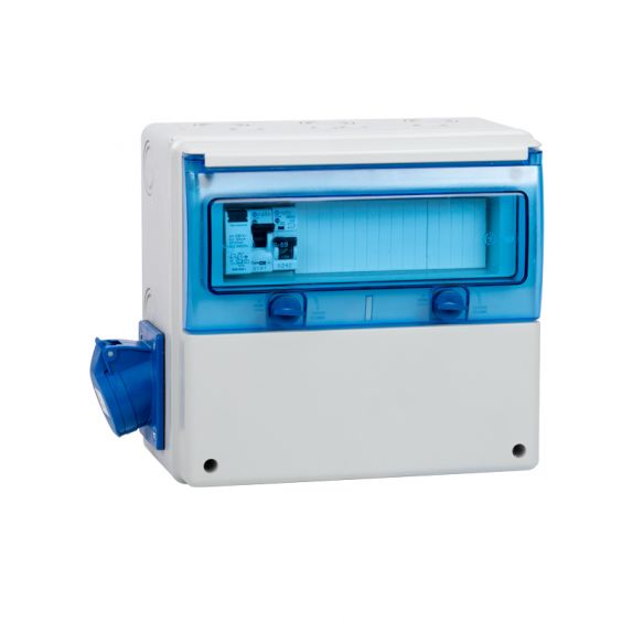 Coffret de camping avec 1 prise CEE 10A + protection électrique incluse