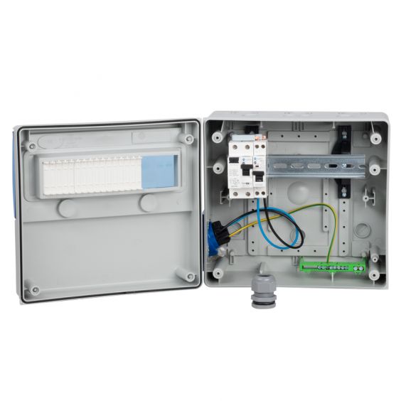 Coffret de camping avec 1 prise CEE 10A + protection électrique incluse