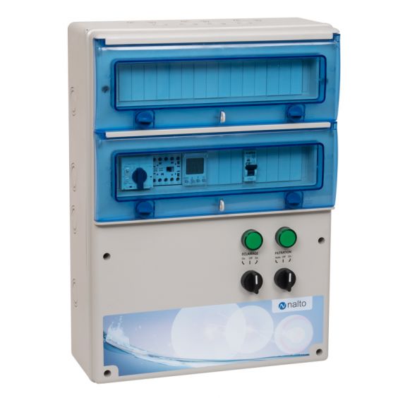 Coffret piscine à débordement pour filtration + éclairage 1000W + bornier de raccordement pour régulateur de niveau NALTO