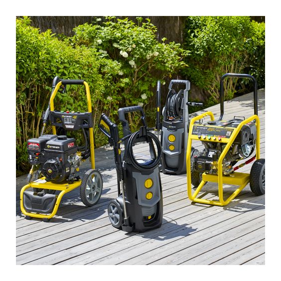 Nettoyeur haute pression électrique 2500W 195 Bar à induction + enrouleur + lance turbo + lance à jet réglable + brosse STEINER