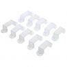 Lot de 10 cavaliers de fixation pour ruban LED 15W/m 19mm 
