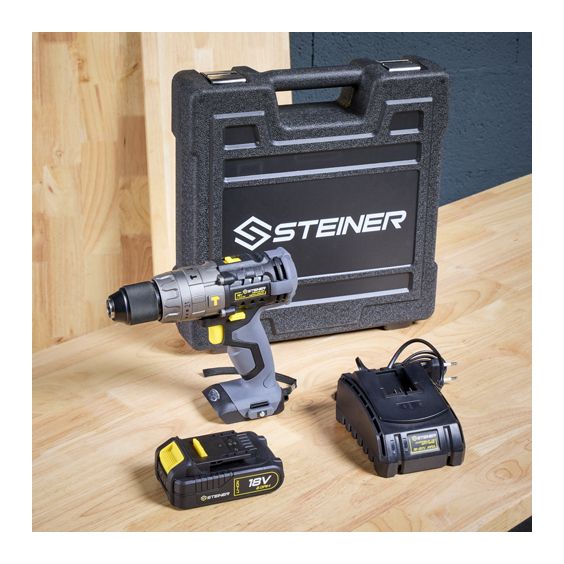 Pack sans fil 18V Perceuse percussion + 1 Batterie + 1 Chargeur STEINER