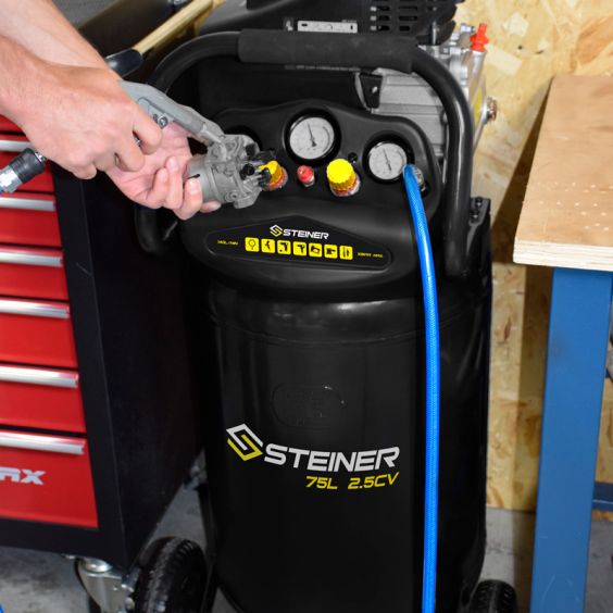 Compresseur Vertical 75L 2.5CV + Kit Pneumatique 5 pièces KORMAN TX