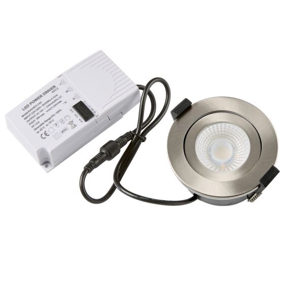 Spot à encastrer Orientable Variable IP65 CCT RT2012 6W LED Aluminium brossé WOLTZ