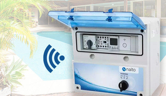 Coffret de piscine connecté